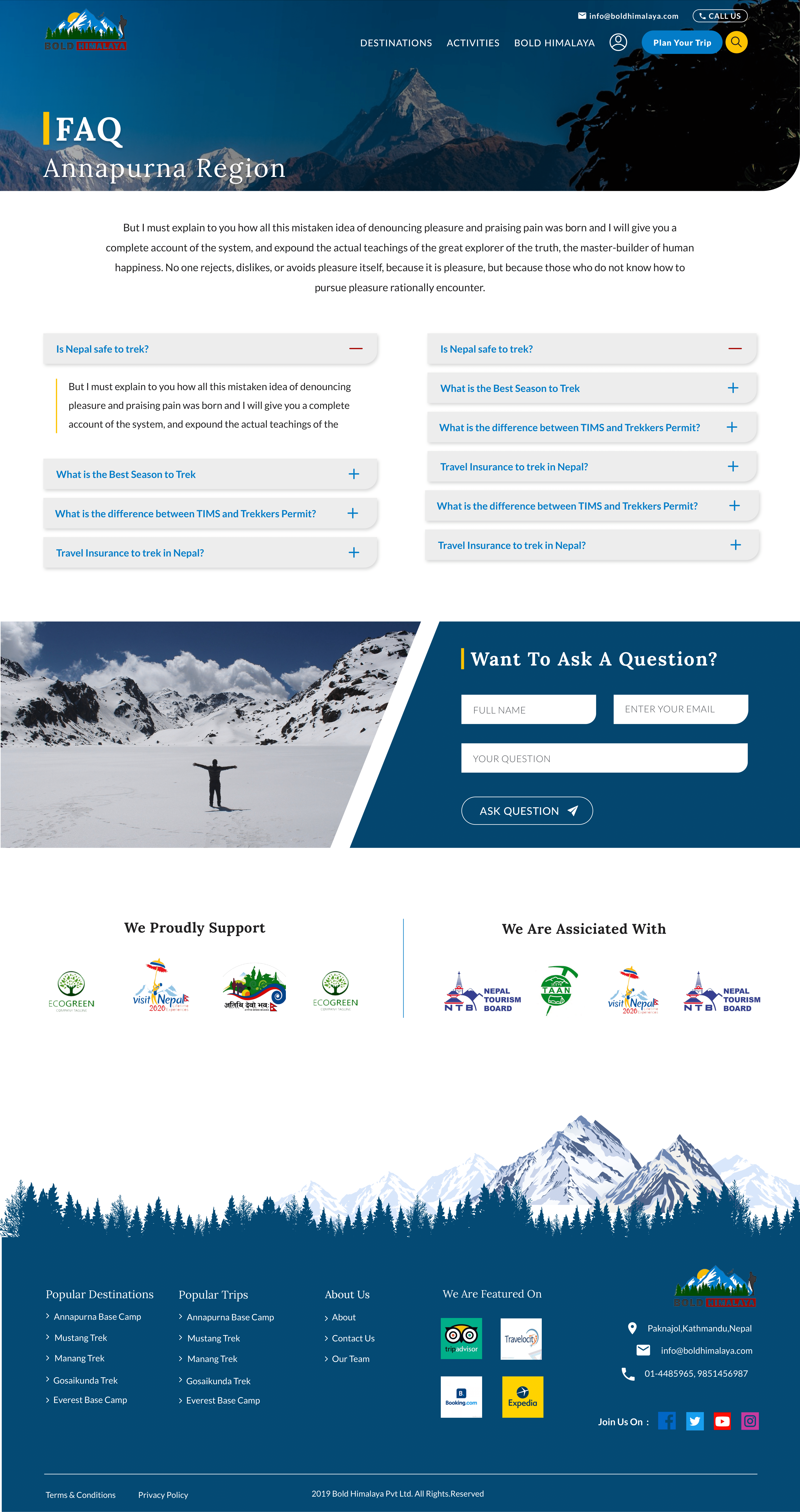 Design of FAQ single | Bold Himalaya